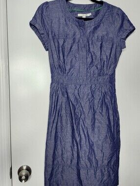 boden notch neck linen mini dress BODEN Linen Pleat Notch Neck Dress mustard color minimalist lagen sz 6